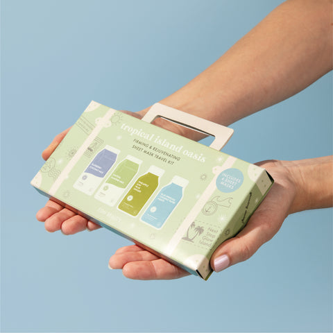 Tropical Island Oasis Firming & Rejuvenating Sheet Mask Travel Kit - ESW Beauty
