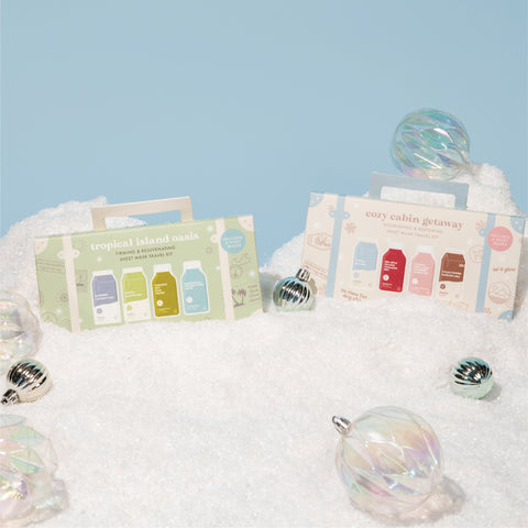 Cozy Cabin Getaway Nourishing & Restoring Sheet Mask Travel Kit - ESW Beauty