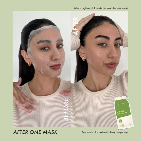Avocado Banana Milk Hydrating Plant-Based Milk Mask - ESW Beauty