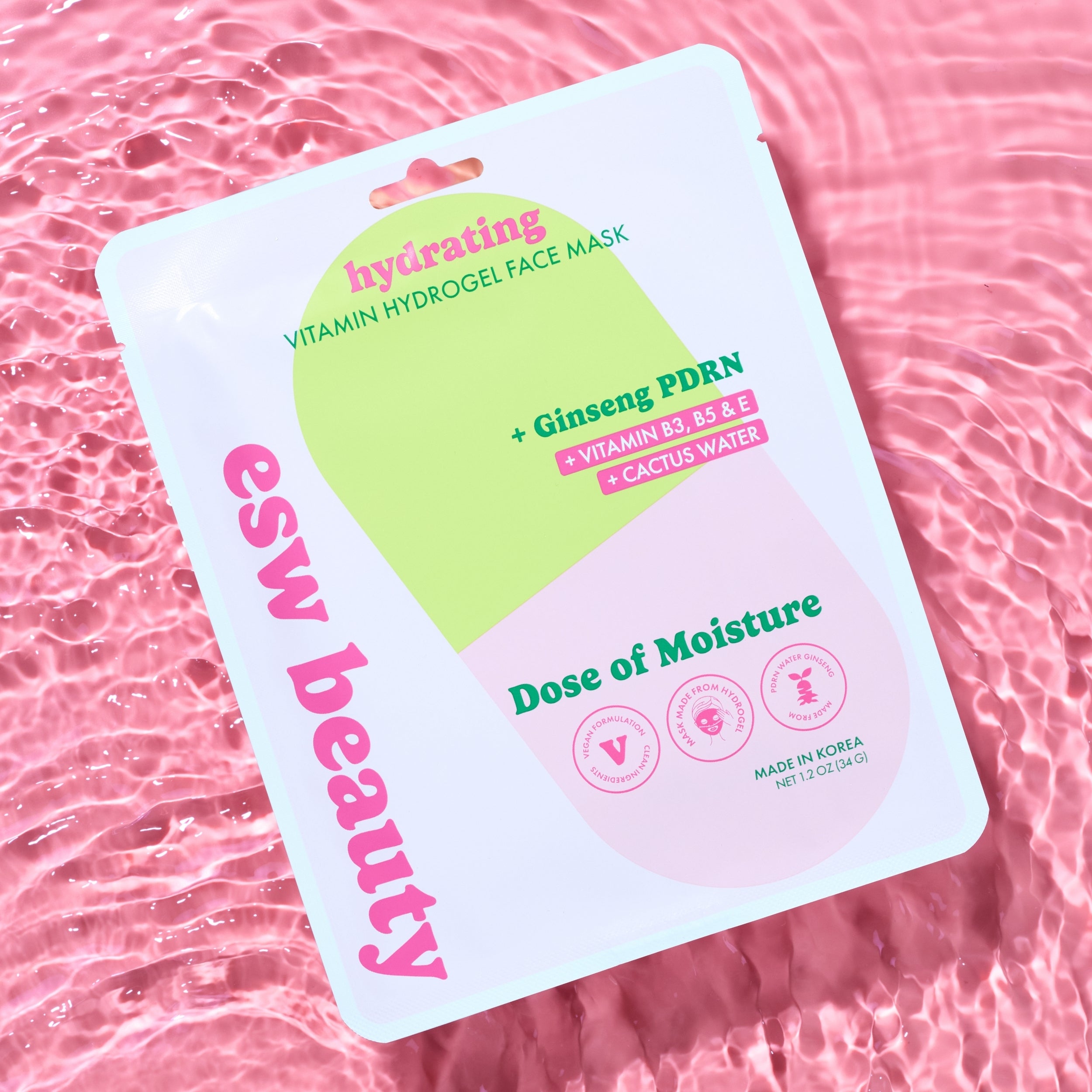 Dose of Moisture Hydrating Hydrogel PDRN Face Mask - ESW Beauty