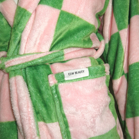 Pink & Green Checkered Dream Robe