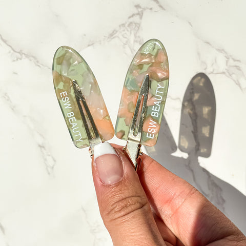 Strawberry Matcha Duo Creaseless Hair Clips - ESW Beauty