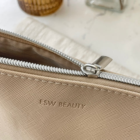 Reusable Beauty Pouch - Beige - ESW Beauty