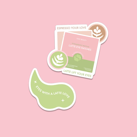 Latte Eye Patch Sticker Bundle