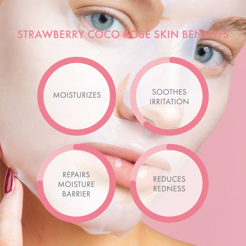 Strawberry Coco Rosé Soothing Biocellulose Mocktail Mask - ESW Beauty