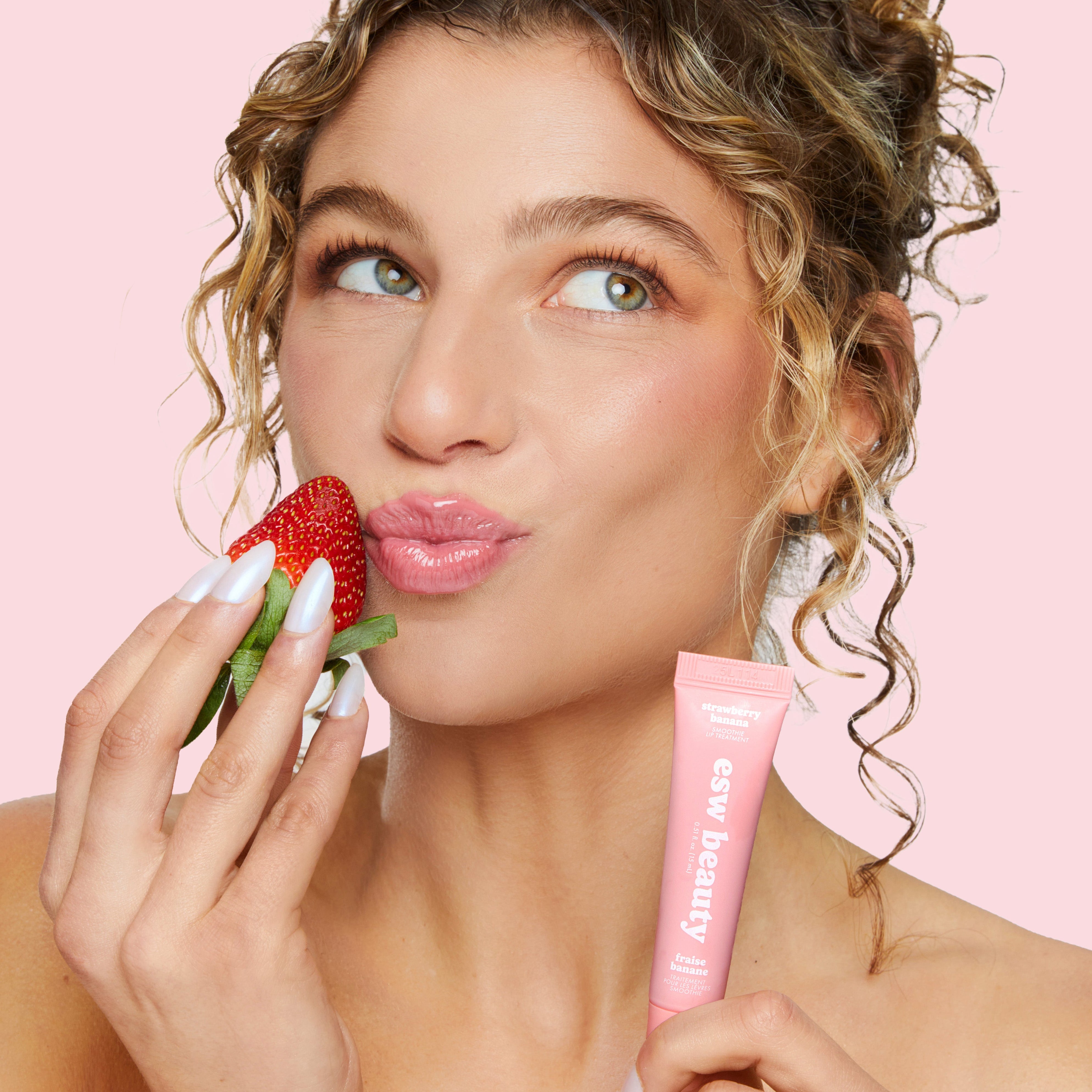 Strawberry Banana Smoothie Intense Hydration Lip Treatment - ESW Beauty
