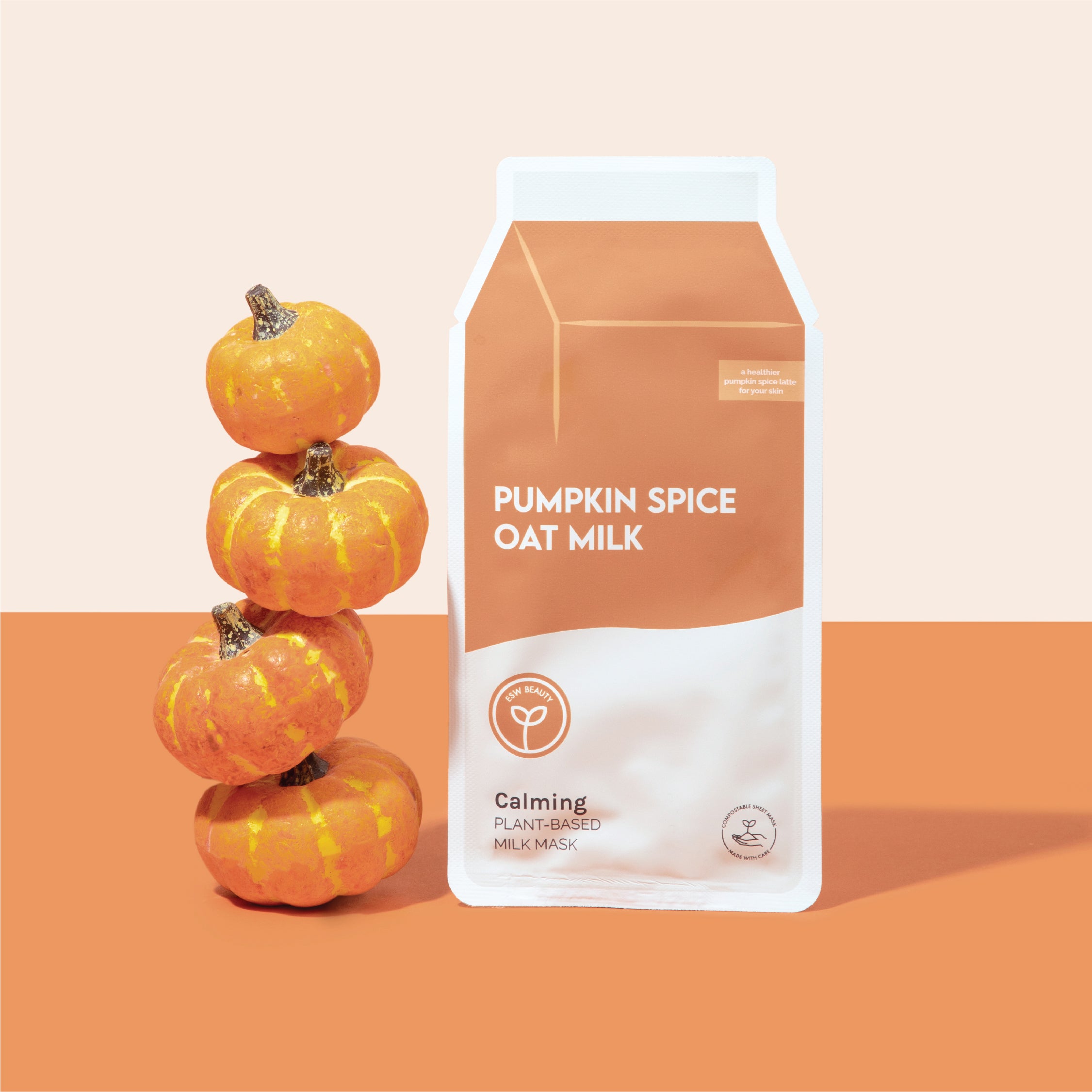 Pumpkin Spice Oat Milk Calming PlantBased Milk Mask ESW Beauty