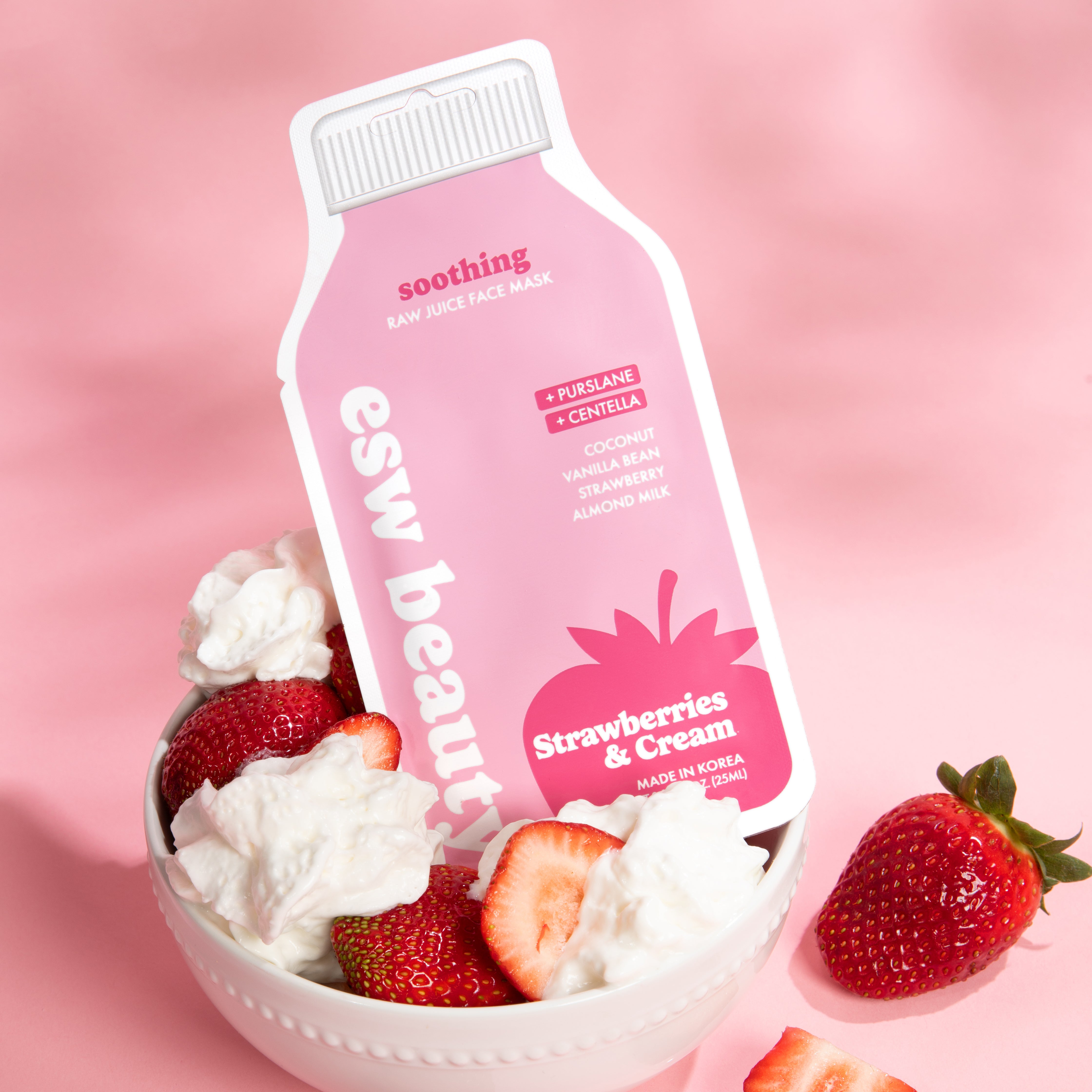 Strawberries & Cream Soothing Raw Juice Mask