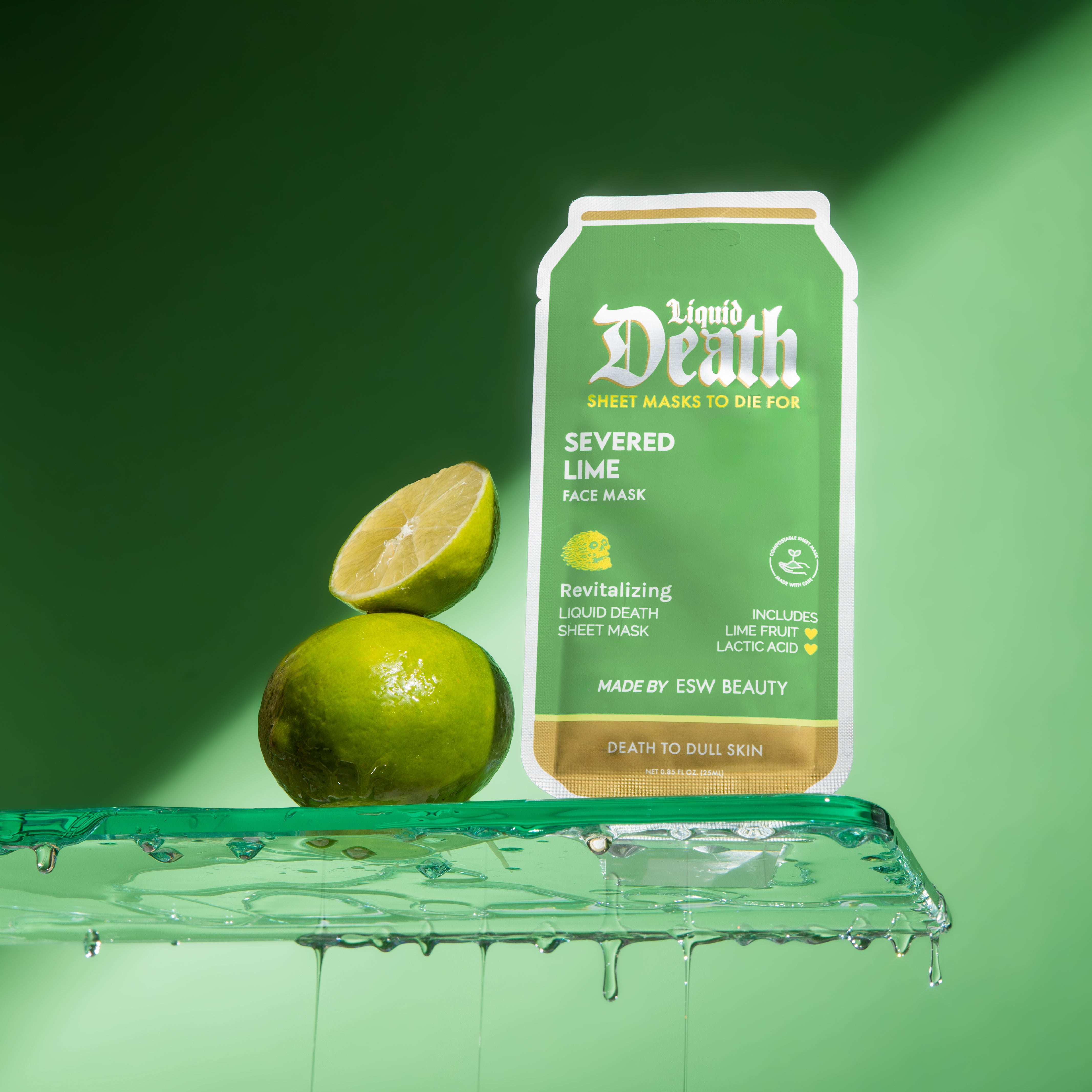 Severed Lime Revitalizing Liquid Death Face Mask - ESW Beauty