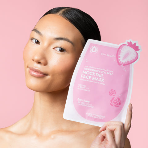 Strawberry Coco Rosé Soothing Biocellulose Mocktail Mask - ESW Beauty