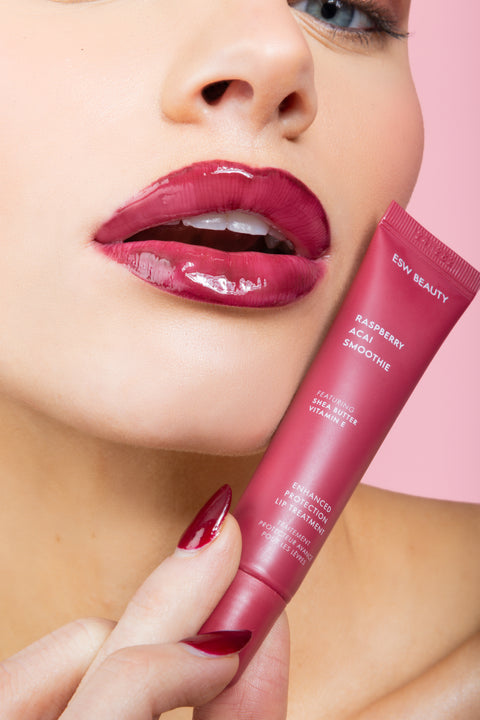 Raspberry Acai Smoothie Enhanced Protection Lip Treatment - ESW Beauty