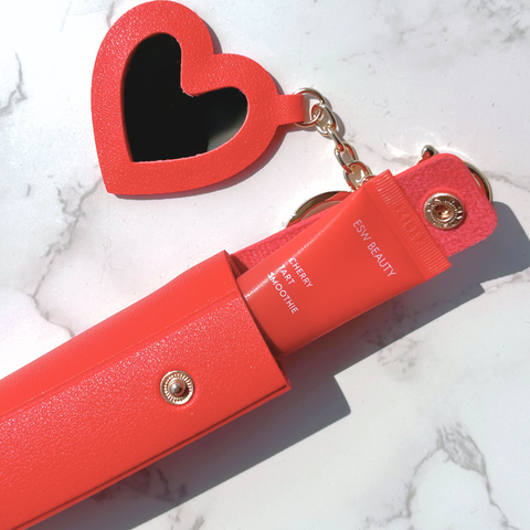 Cherry Red Smoothie Lip Treatment Keychain