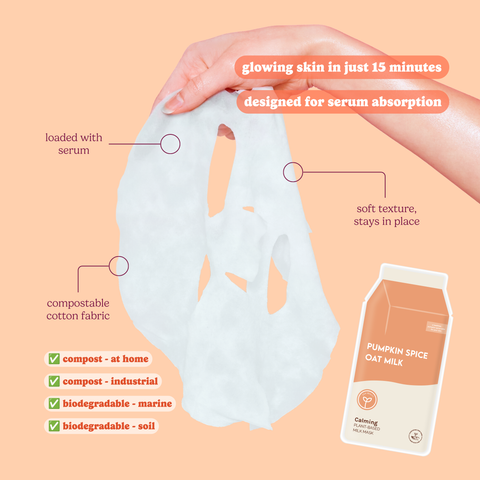 Pumpkin Spice Oat Milk Calming Plant-Based Milk Mask - ESW Beauty