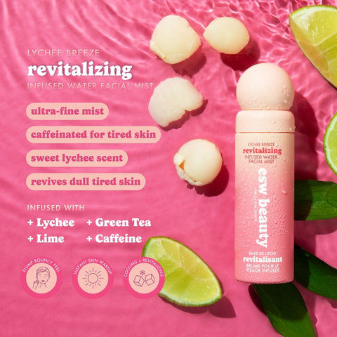 Lychee Breeze Revitalizing Infused Water Facial Mist - ESW Beauty
