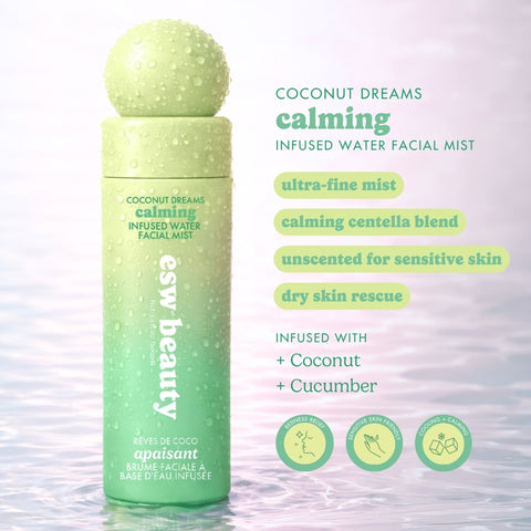 Coconut Dreams Calming Infused Water Facial Mist - ESW Beauty