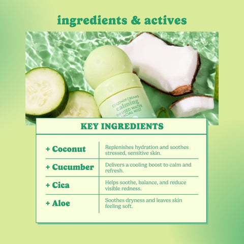 Coconut Dreams Calming Infused Water Facial Mist - ESW Beauty