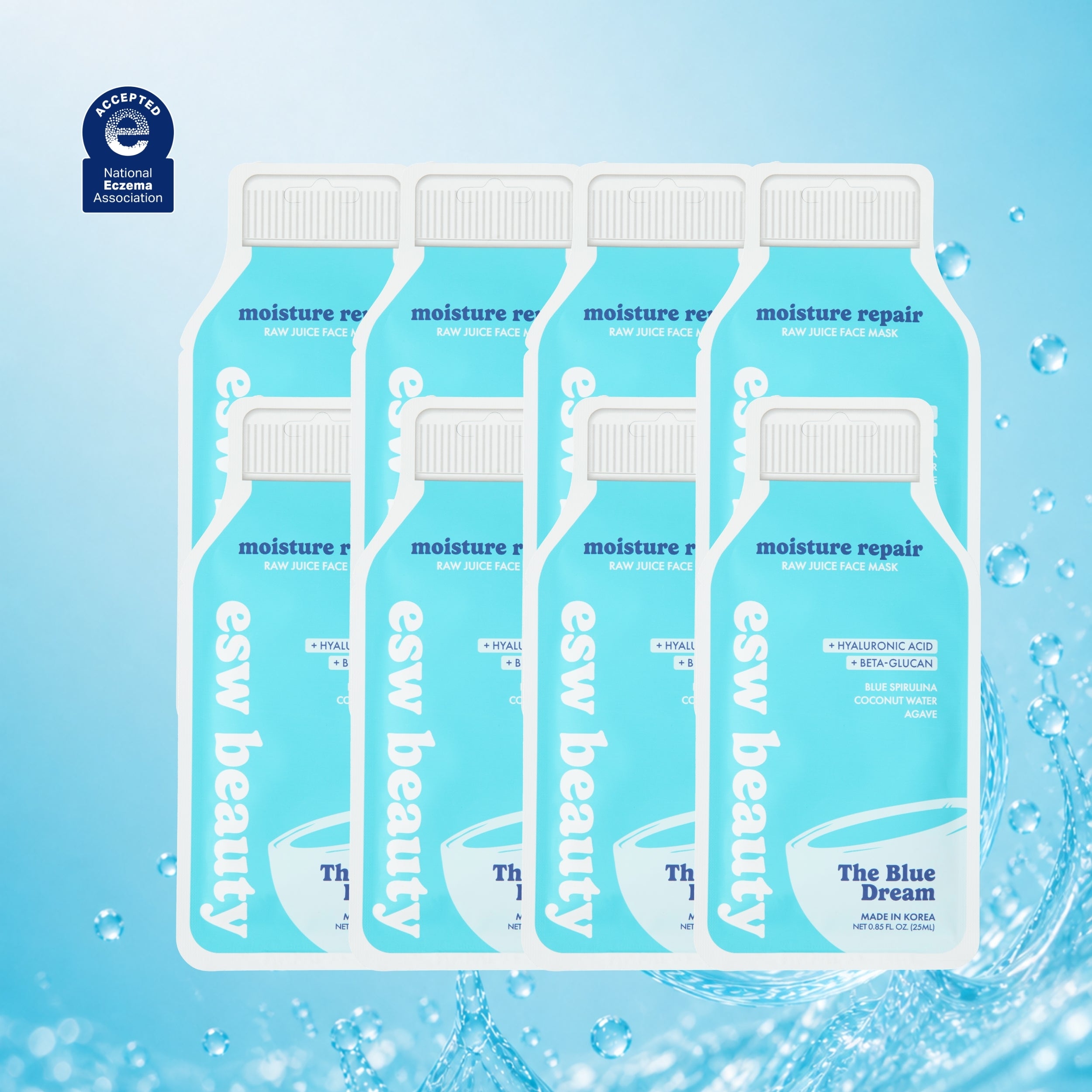 8 Pack - The Blue Dream Moisture Repair Raw Juice Mask Multipack - ESW Beauty