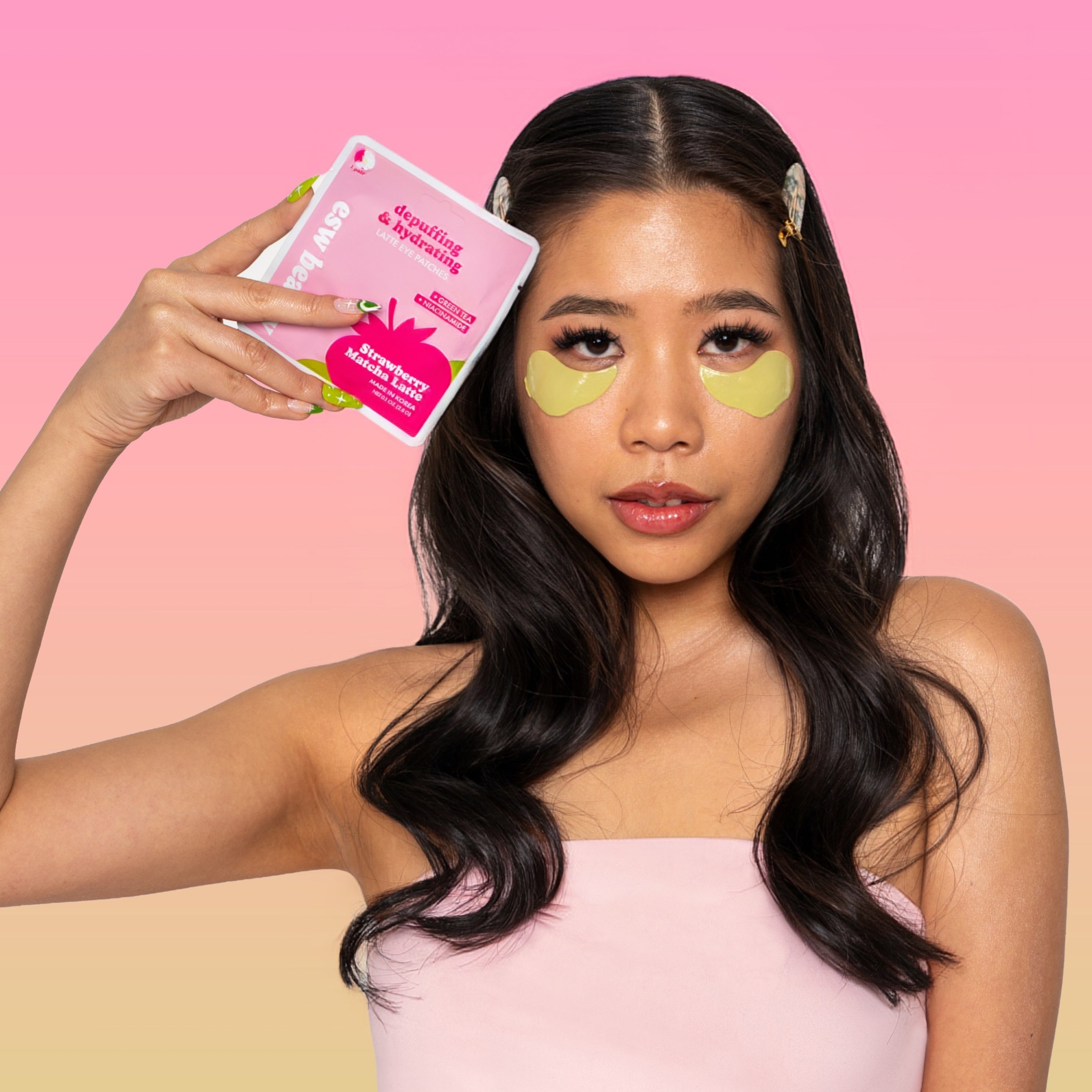 Strawberry Matcha Latte Depuffing & Hydrating Eye Patches