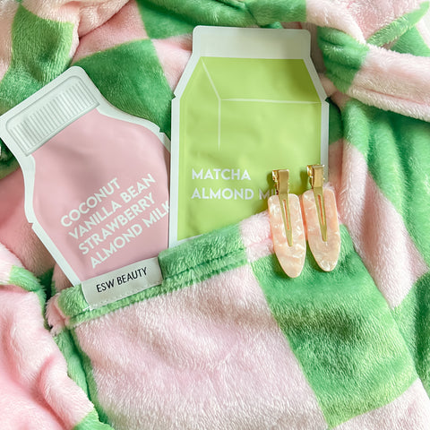 Pink & Green Checkered Dream Robe