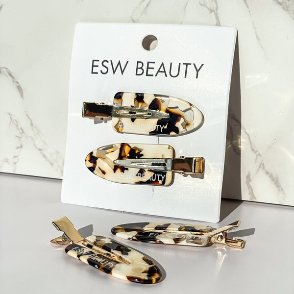 Iced Chai Duo Creaseless Hair Clips | ESW Beauty display picture 1