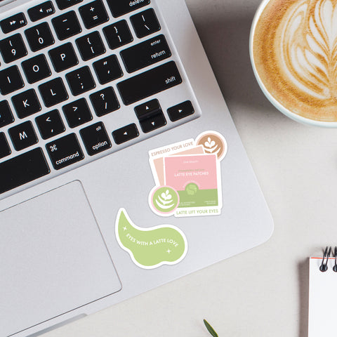 Latte Eye Patch Sticker Bundle