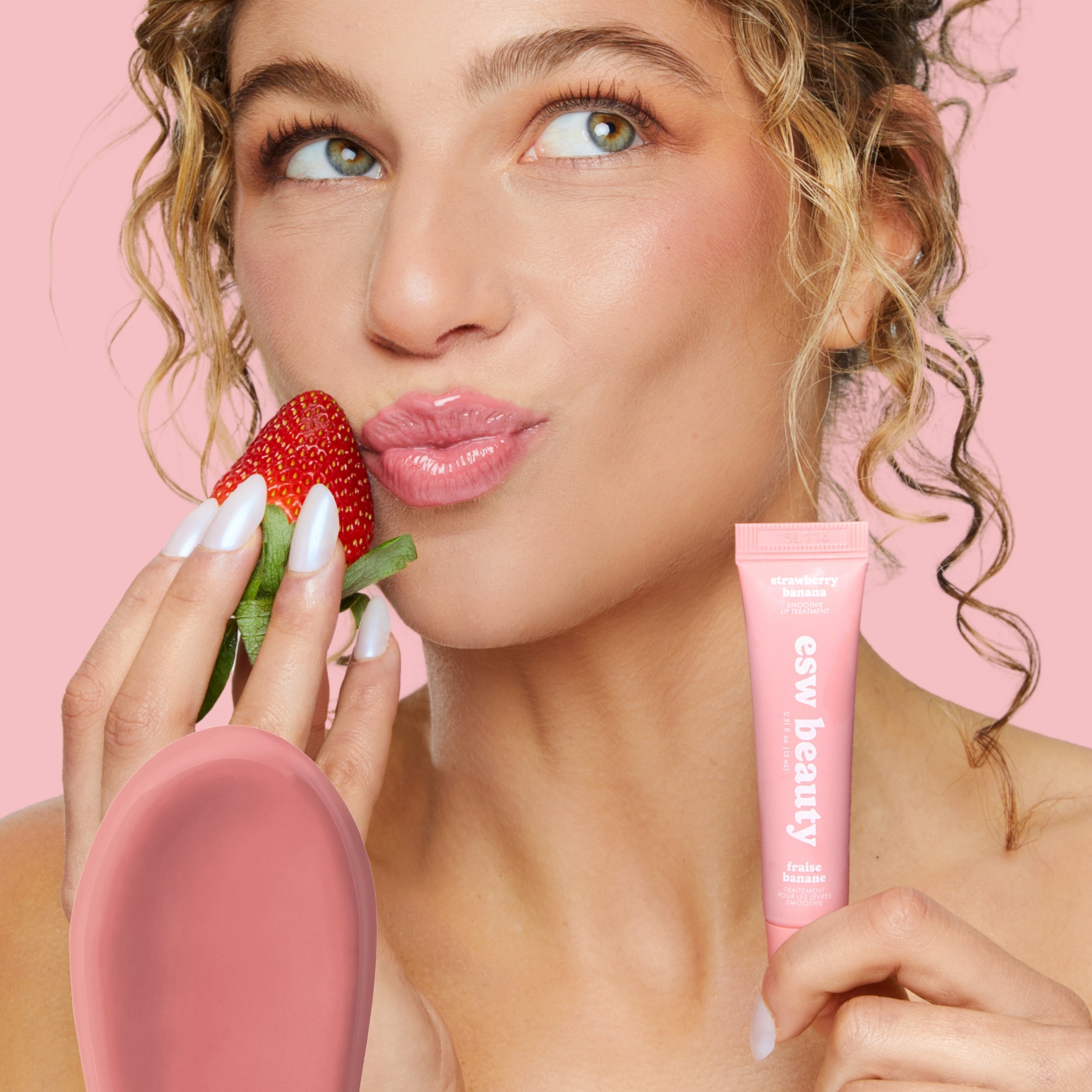 Strawberry Banana Smoothie Intense Hydration Lip Treatment - ESW Beauty