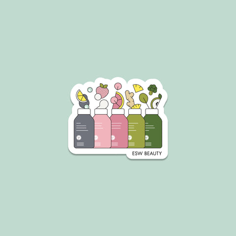 Raw Juice Ingredients Sticker