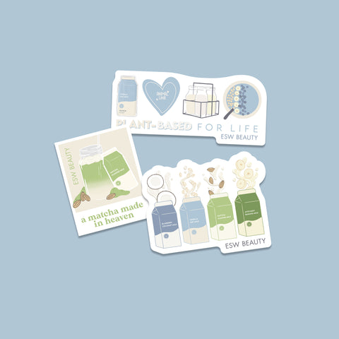 Plant-Based Milk Mask Sticker Bundle
