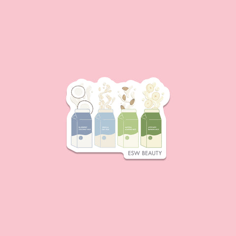 Plant-Based Milk Ingredients Sticker