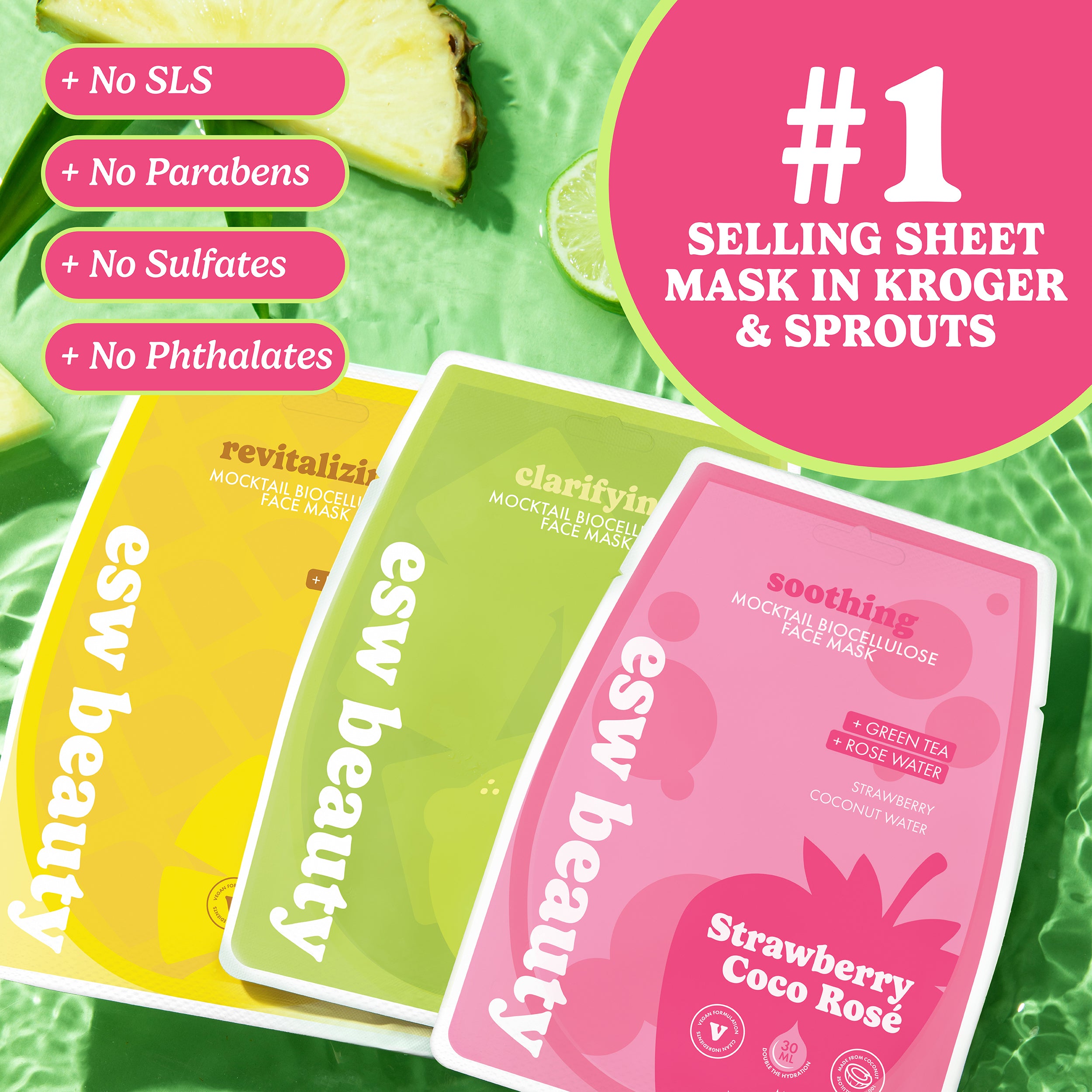 Mocktail Biocellulose Face Mask Set | ESW Beauty