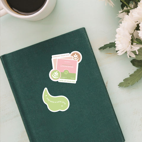 Latte Eye Patch Sticker Bundle