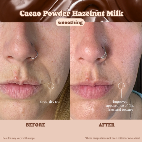 Cacao Powder Smoothing Plant-Based Milk Mask - ESW Beauty