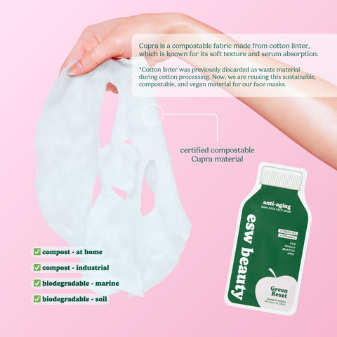 8 Pack - Green Reset Anti Aging Raw Juice Mask Multipack - ESW Beauty
