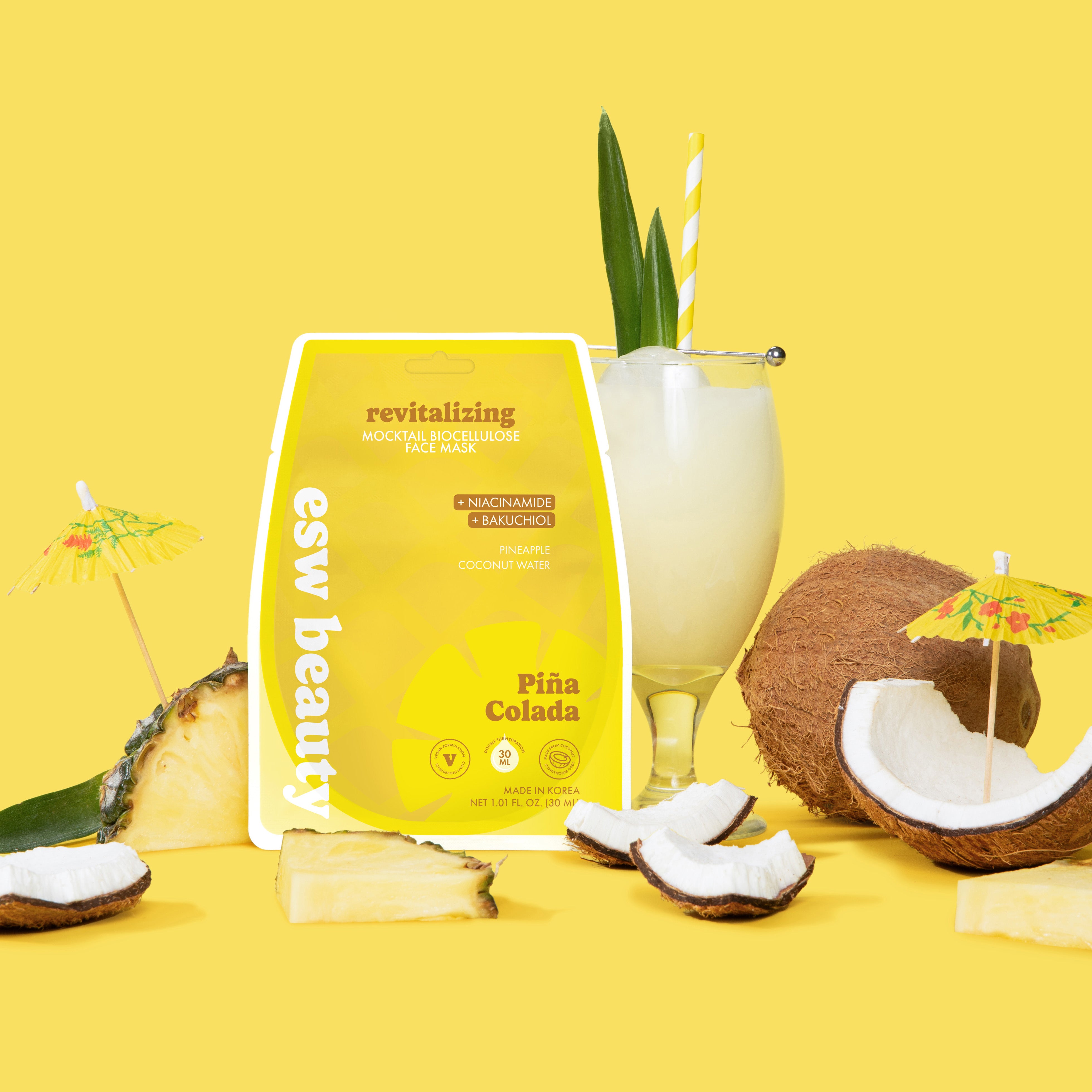 Piña Colada Revitalizing Biocellulose Mocktail Mask