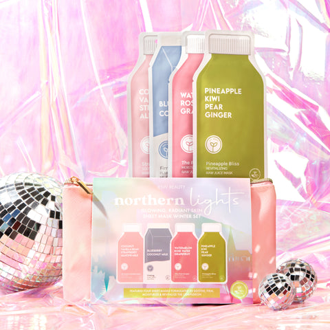 Northern Lights Glowing, Radiant Skin Sheet Mask Set