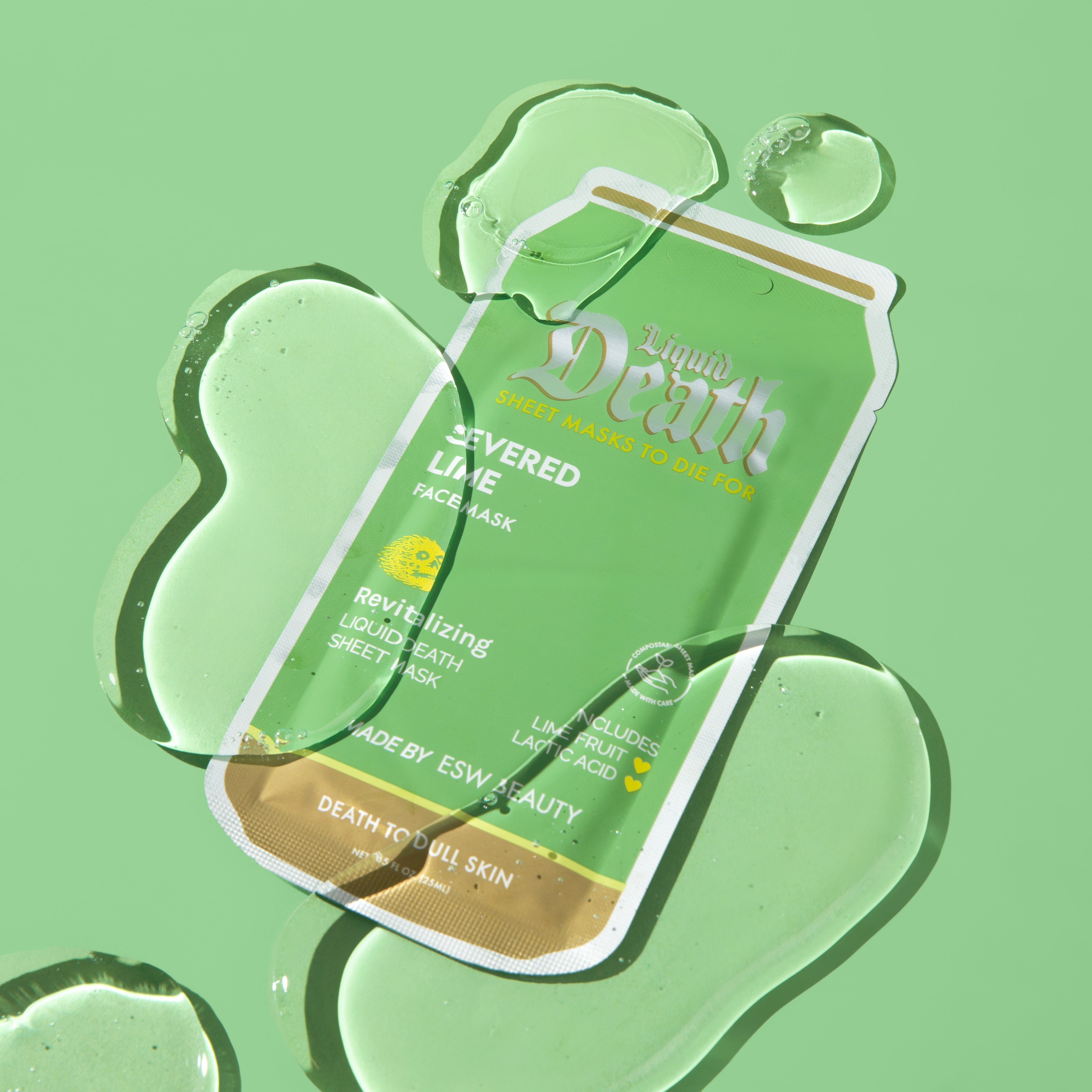 Severed Lime Revitalizing Liquid Death Face Mask | ESW Beauty