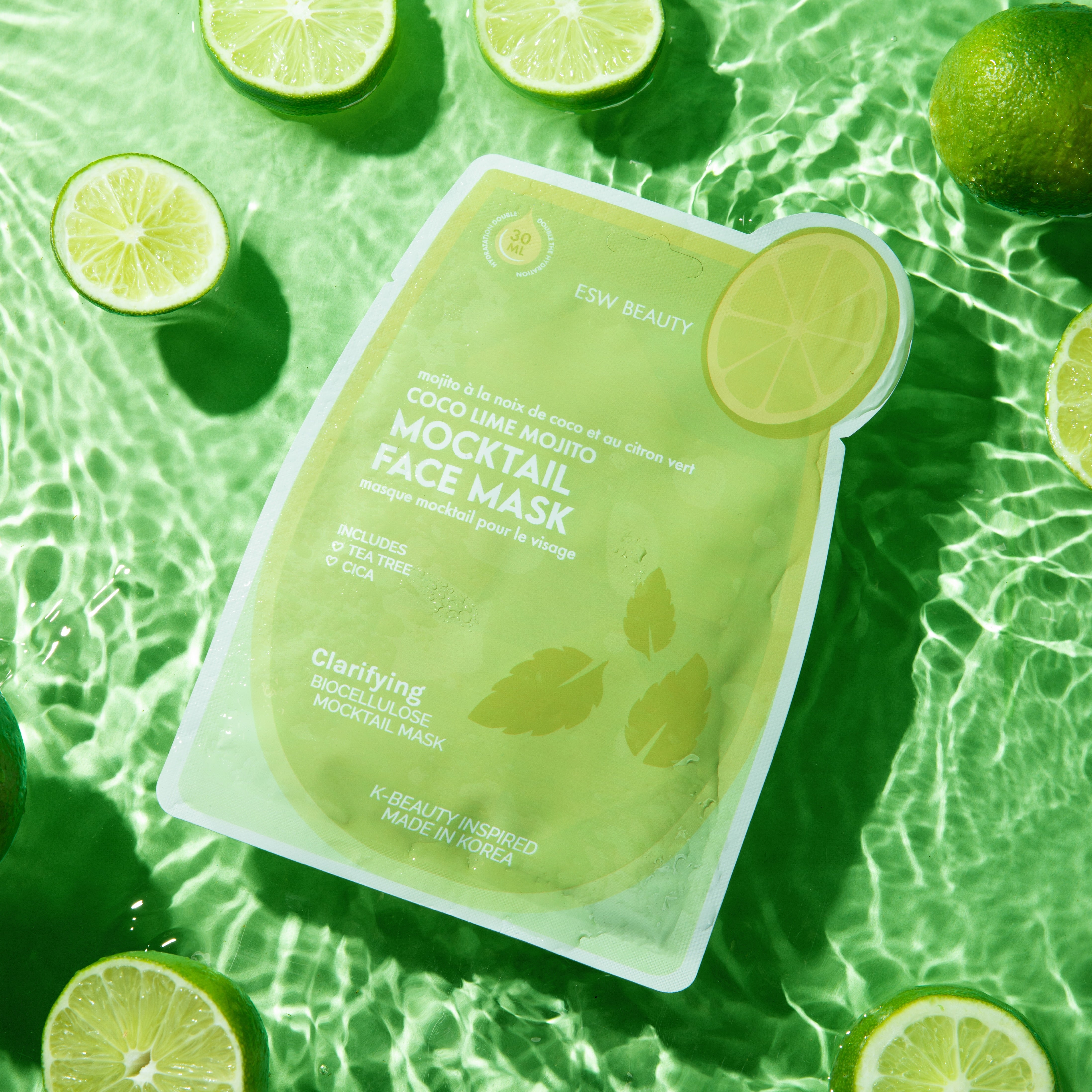 Coco Lime Mojito Clarifying Biocellulose Mocktail Mask