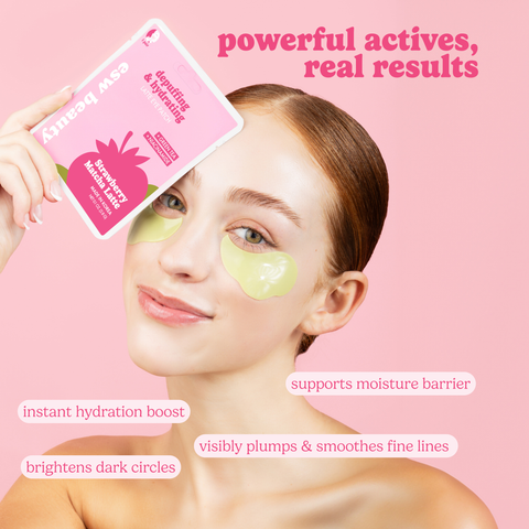 Strawberry Matcha Latte Depuffing & Hydrating Eye Patches - ESW Beauty