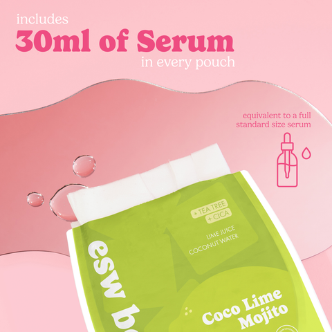 Coco Lime Mojito Clarifying Biocellulose Mocktail Mask - ESW Beauty