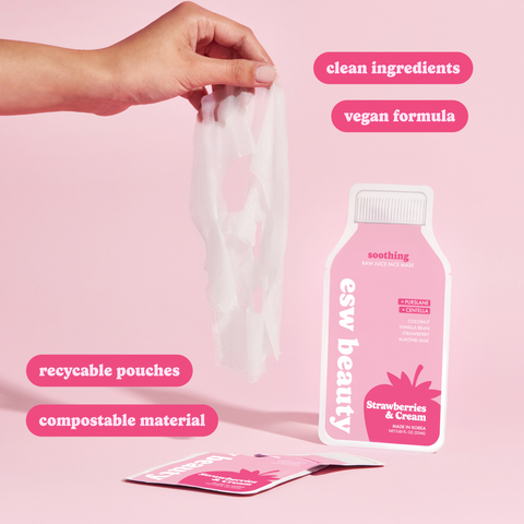 Strawberries & Cream Soothing Raw Juice Mask - ESW Beauty