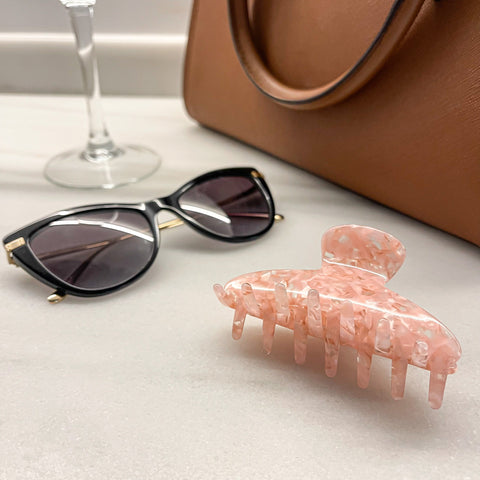 Happy Hour Pink French Biodegradable Claw Clip - ESW Beauty