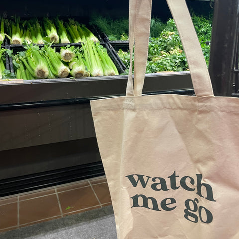 'Watch Me Go' Recycled Cotton Canvas Tote - ESW Beauty