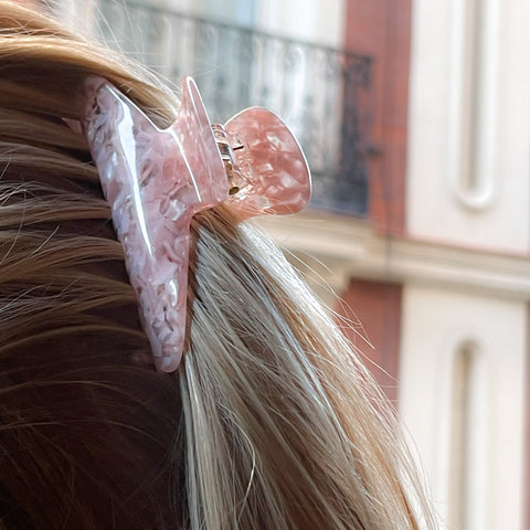 Happy Hour Pink French Biodegradable Claw Clip - ESW Beauty