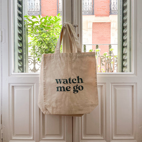 'Watch Me Go' Recycled Cotton Canvas Tote - ESW Beauty