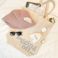 'Logging Off' Recycled Cotton Canvas Tote - ESW Beauty