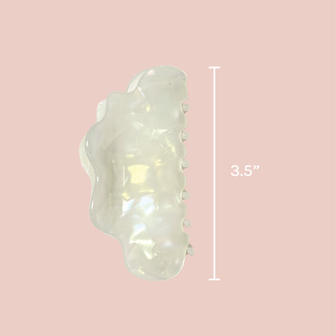 Resort Ready White Cloud Biodegradable Claw Clip - ESW Beauty