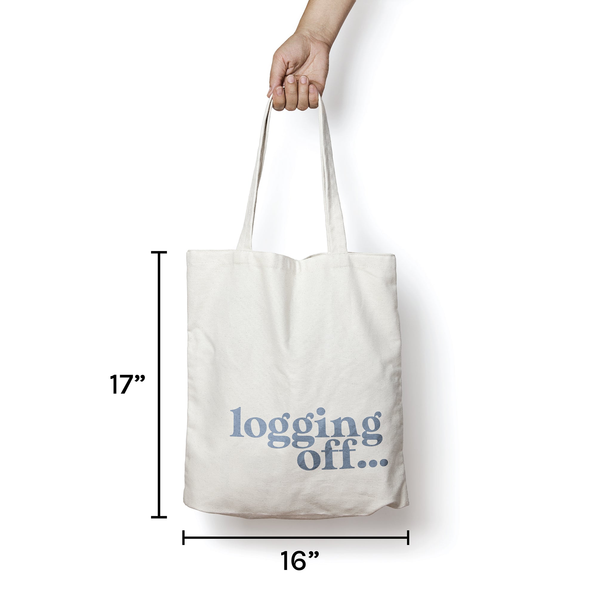 Bugged Out stringbean recycled cotton canvas tote bag