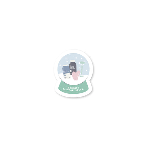 A Chilled Skincare Dream Snowglobe Sticker - ESW Beauty